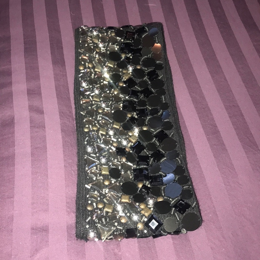 Bejeweled neck scarf